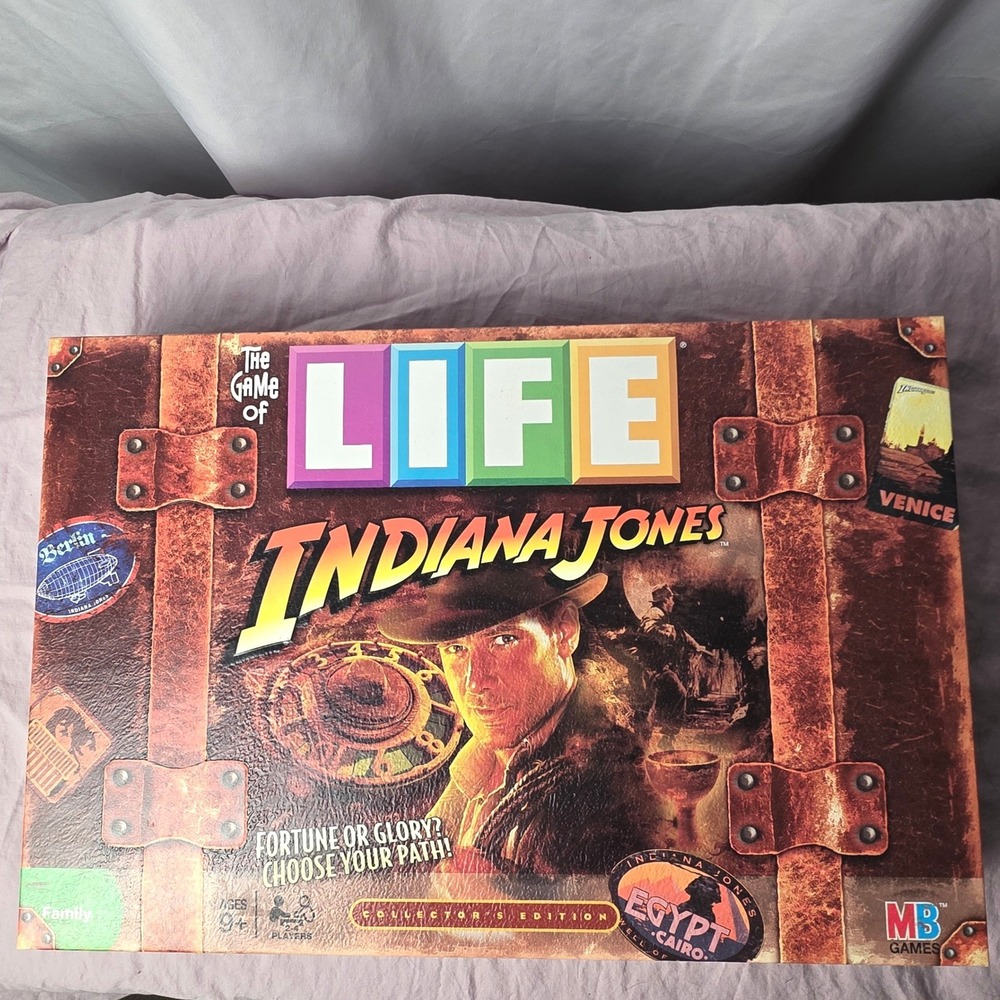 Milton Bradley The Game of Life Indiana Jones Board Game Collector Edition 2008